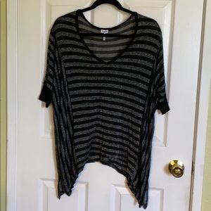 Black and gray striped shirt